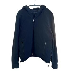 Theory Down Padded Hooded Zip Up Jacket Mens Large 22x28